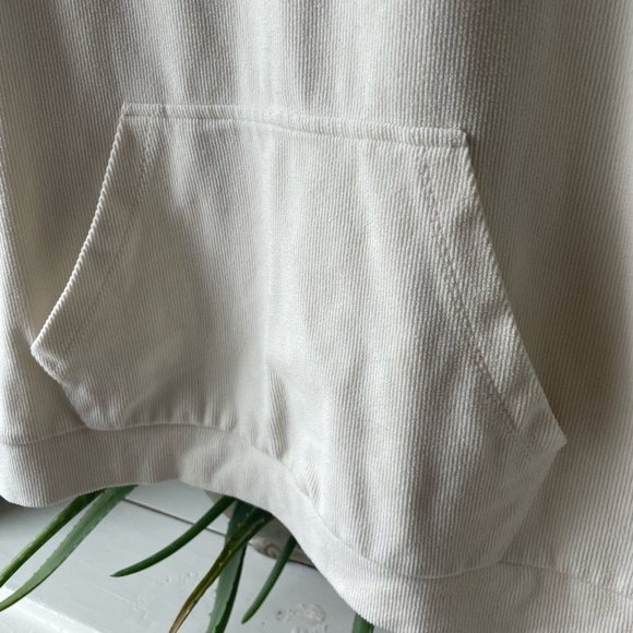 WOMENS PLUS MARC NEW YORK RIBBED OFF WHITE HOODED SWEATSHIRT SIZE XXL - Picture 3 of 6